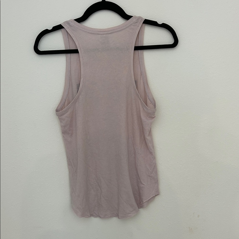 PINK Mauve Tank with Black 'PIZZA & CHILL' Graphic - Picture 2 of 3